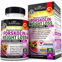 BioSchwartz Forskolin Weight Loss 바이오슈바르츠 포스콜린 웨이트 로스 500mg 60정, 1개, 기본