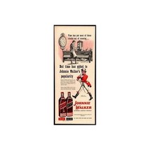 1944 조니 워커 Scotch 위스키 - 시계메이커 In 1820 Art 레트로 빈티지 AD