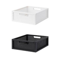 이케아 쉬펠 바구니 플라스틱 33x37x16 cm, 블랙(104.359.50)