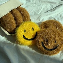 클래스풀 왕초보 호빵수세미 스마일 수세미 만들기 코바늘 수세미 만들기 뜨기 기초 DIY KIT 심심할때할만한것, 화이트