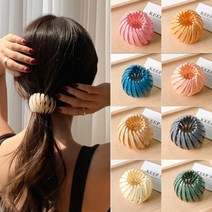 간단 머리정리 헤어 올가미 아가미 여름 여행 휴가 코디, 살구