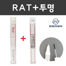쌍용 컬러 붓펜+제투명 붓펜 2종 세트 자동차 붓 카 페인트, RAT 오렌지팝+제투명붓펜 주문 (당일발송)