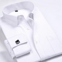 남자여름셔츠 남성용 클래식 프렌치 커프스 스트라이프 드레스 셔츠