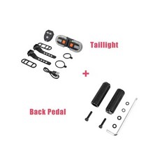 스쿠터수리 분해 호환 부품 공구 전기 스쿠터 원격 제어 테일 라이트 LED USB 충전식 샤오미 M365 1S 프로, 01 WHITE