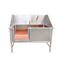 업소용 반려동물 목욕통 강아지 스파욕조 애견샵 샤워, 물튐방지 문열림 120x70x90
