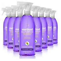 Method All Purpose Cleaner 메소드 주방 책상 타일 다용도 다목적 클리너 세정제 라벤더 828ml 8개, 1개