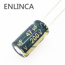 60 개/몫 47 미크로포맷 200v 알루미늄 전해 콘덴서 크기 10x20 H034 20%