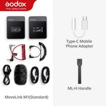 유튜브용 캠코더 Godox-morelink M1 M2 2.4GHz 무선 라발리에 마이크 DSLR 카메라 캠코더 스마트폰 유튜, 05 MoveLink M1 Kit 3