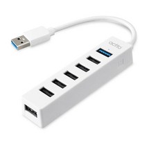 USB2.0+USB3.0 허브 7포트 USB2.0 3.0 멀티허브 노트북 윈도우 컴퓨터 맥북 연결 휴대용 USB허브, 화이트