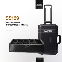 하드박스 카메라 캐리어 칸막이 박스 방수 장비 노트북 사진 SLR 장비 트롤리 하드 케이스, 블랙 파티션 S5129 블랙