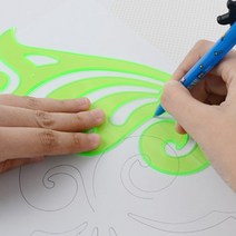 구름모양 도형자 운형자 도형그리기 자