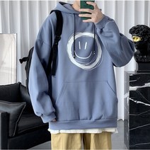 [당일출고] 스마일리 오버핏 후드티 남녀공용 캐주얼