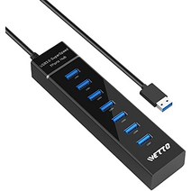 (2주배송) 엔비디아 안드로이드 티비 프로 7포트 USB 3.0 허브 랩탑 PC MacBook Mac Pro Mini iMac Surface 등을 위한 3.3ft 길이의 케이블이, [01] 3FT, [01] 7포트