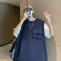 RENXING남성용 여름 조끼.남성용 민소매 티셔츠 트렌드
