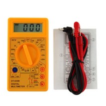 DT-830B LCD 디지털 멀티 미터 750/1000V 프로브 전압계 테스터, 02 DT-830B Yellow