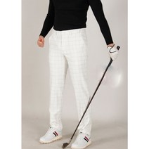 남성골프웨어 글렌체크 기모 골프 긴바지