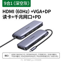 유그린허브 6in1 끝판왕 10in1 맥미니 썬더볼트 멀티 허브, DP+HDMI+VGA기가넷카드리더쉽