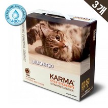 L3669 카르마 코쿤모래 UNSCENTED 3팩 1박스 고양이두부모래/고양이화장실/고양이사료/에버크린/벤토나이트모래/고양이간식/고양이스크래쳐/벅시캣/대형고양이화장실/퀸오브샌드두부모래, 단일 개당 용량