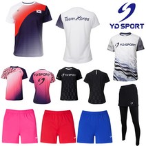 YD스포츠 배드민턴 티셔츠 반바지 레깅스 블랙 화이트 코리아 운동