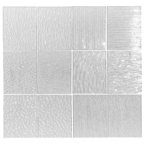 Unicoshape 스테인드 글라스 시트 12장 팩 15.2 x 10.2cm(6 4인치) 대성당 유리 아트 공예용 모자이크 타일 (혼합 투명) 110334, Clear Mixed - 12pc