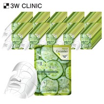 3W CLINIC 후레쉬 오이 마스크 시트 100매
