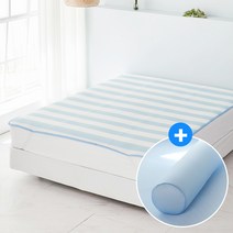 라뽐므 투웨이 3D 에어매쉬 쿨매트+바디필로우 세트 퀸, 블루+블루