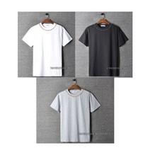 스터드 디테일 라운드 반팔 티셔츠 tee [스트릿 명품 편집샵 람스]