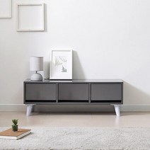 안방 원룸 TV서랍장 티브다이 티비장 거치대 거실인테리어 선반 받침대, 그레이화이트