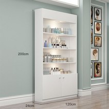 상품 진열대 4단 스탠드 인테리어 맞춤 소품 철제 진열장, 200x120x24화이트