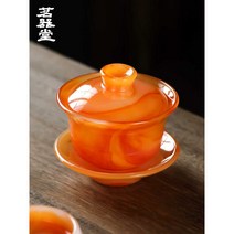 옥자 옥찻잔 덥개 뚜껑 작은컵 옥그릇, 마노 옥 도자기 덮힌 그릇-Mingde 모델