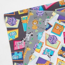 태백섬유 면 평직 퀼트 20수 원단 ZOO 3종, 진그레이