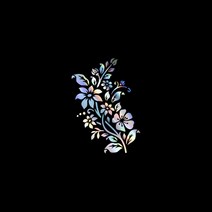 자동차포인트 00397 꽃 줄기 튜닝스티커, M, 홀로그램