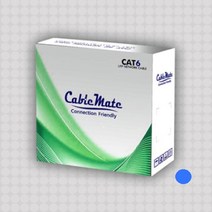케이블메이트 CAT6 UTP 100M 그레이 단선 랜케이블 랜선 제작용, cat6 utp 100m 블루