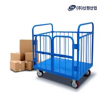 바스켓대차 짐수레 신원산업 사륜망카 양문형