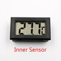 DIY 디지털 LCD 자동차 온도계 프로브 1M 50 ~ 110 섭씨 습도 온도 테스터 악기 습도계 고온계 온도 조절기, 02 Black