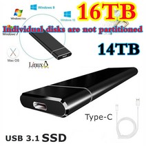 NAS 시놀로지나스 구축 서버새로운 m.2 16 테라바이트 14 외장 SSD 2 모바일 솔리드 스테이트 하드 드라이, 03 2TB-black