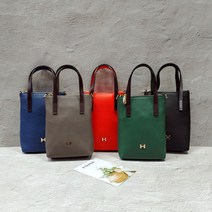 소가죽 미니 손잡이 세로 핸드폰 크로스백