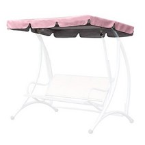 전원주택 테라스그늘막 야외 카페 옥상 테라스 그늘막 천막 어닝 선쉐이드 195x125x15cm 파티오 캐노피 스윙 의자 해먹 커버 방수 햇빛 가리개 여름 지붕 (스윙 없음), CHINA, Pink