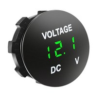 DC 12V-24V 디지털 패널 전압계 전압계 자동차 오토바이 보트 ATV 용., 녹색, 1개
