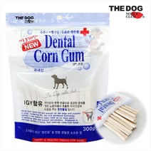 더독 덴탈콘껌 치즈껌 300g 말랑한 강아지 노령견 대용량 덴탈껌 IGY 입냄새 억제효과, 1. 덴탈 콘껌 300g