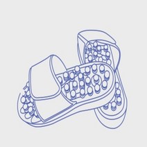 자세교정 혈액순환 발마사지 피로풀어주는 실내 주방 다이어트 기능성 지압슬리퍼, XS(220-235)