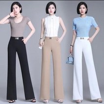 뉴욕멋쟁이 루빈 실버벨트 뒷밴딩 세미와이드 팬츠 슬랙스