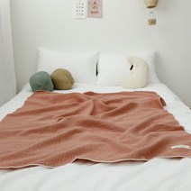 바미블랑 봉봉 블랭킷 순면 거즈 아기 속싸개 담요 사계절, 브릭핑크