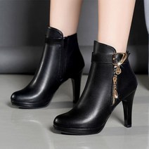 후아나야 여성 하이힐 여성 힐 여성 앵클 부츠 7cm