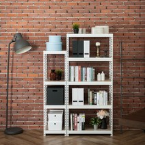 하트랙 무볼트 앵글 700x500x1500x5단 선반 매립형, 화이트