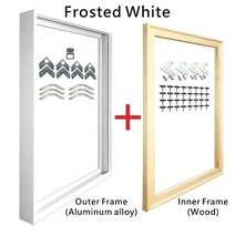 스페셜라이즈드 알레 스프린트 워터 이펙트 프레임 8색 대형 DIY 골드 메이트 그림 프레임 40x60 60x80, 02 Frosted White_12 55x85cm, 1개