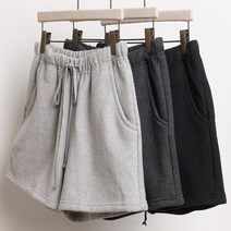 빅사이즈사랑해요 0027RL012 도톰 기모 반바지 IN