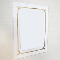 A4 세로 아크릴 부착형 종이꽂이 게시판 아파트 학교 학원 관공서 병원 알림판 광고포켓