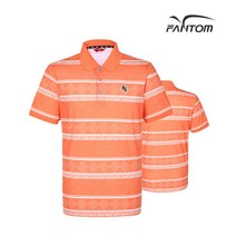 팬텀 골프 fantom남성 반다나 패턴 FG반팔 카라 티셔츠 F21102TO031_OR, 095, OR