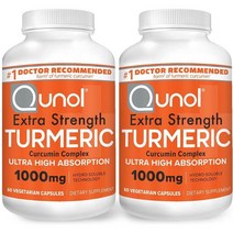 미국직구 강황 커큐민 캡슐 40배 쿠놀 1000mg 엑스트라 강도 보충제 특허받은 수용성 기술 블랙페퍼 터머커민 대체품 120 베지캡슐, 수량, 상세참조